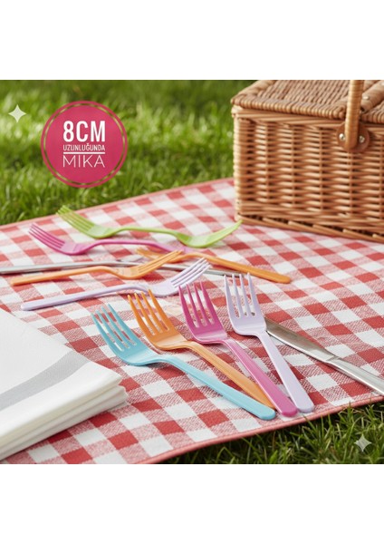 Mika Plastik Çatal 25'li 8cm