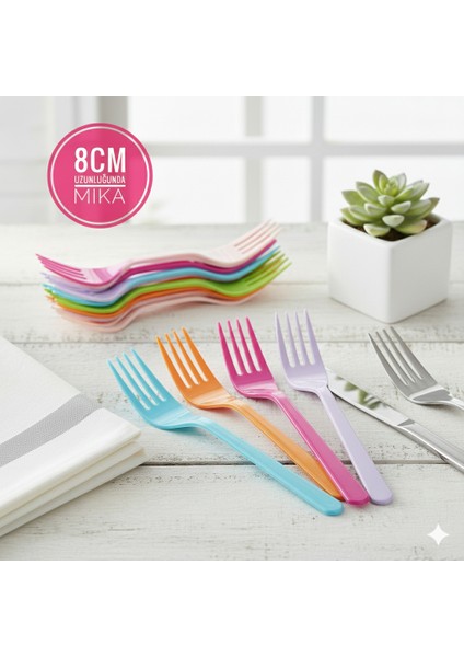 Mika Plastik Çatal 25'li 8cm fırsatları