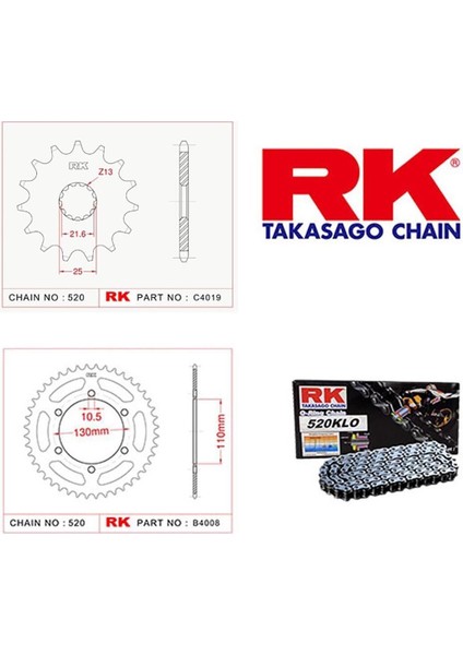 Rk R25 Zincir Set 486-203