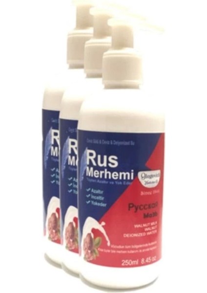 Süper Olegovich Medicine Rus Merhemi Tüy Dökücü Azaltıcı Krem Merhem 250 ml 3 Adet