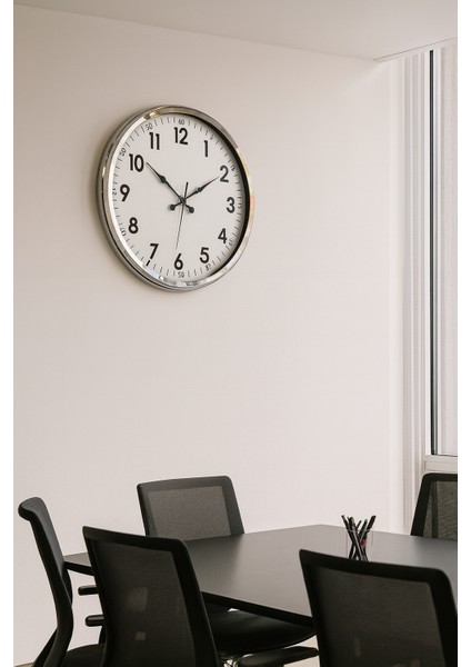 52 cm Krom Modern Duvar Saati