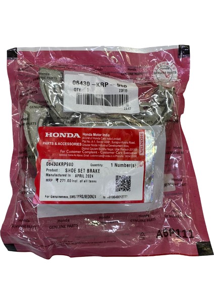 Honda Arka Balata Kampana Scooter Orjinal