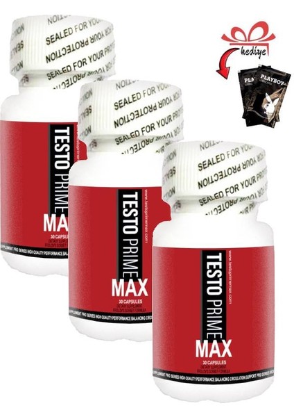 Testo Prime Max Erkeklere Özel Her An Maksimum Limit 30’lu x 3 Adet