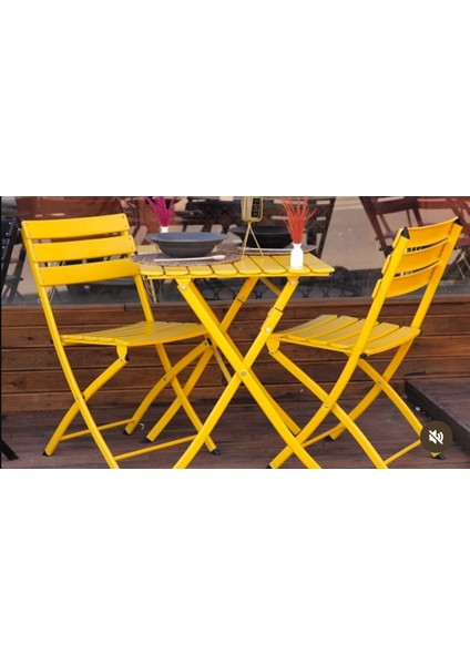 FIRSAT! Nobles Concept Brıstol Katlanır Ferforje Metal Set Son 10 Set! fırsatları