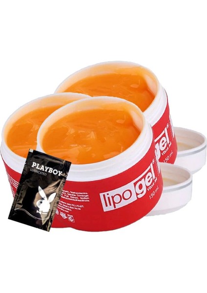Süper Lipogel Yağ Parçalayıcı Sıkılaştırıcı Masaj Bakım Jeli 3X150 ml + 1 Ad Jel ile