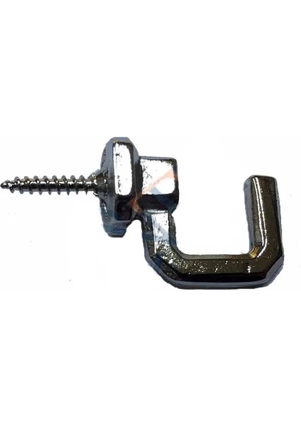 Vidalı Kanca, Askı Büyük - 15X23MM, Nikel - 1 Adet