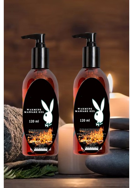 Warming Massage Gel 2 Adet 120 ml Isıtıcılı, Rahatlatıcı, Kaydırıcı Tüm Vücut Masaj Jeli