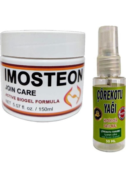 Süper Imosteon Rahatlatıcı Masaj ve Bakım Kremi 150 ml x 2 Ad+Çörek Otu Yağı ile 30 ml