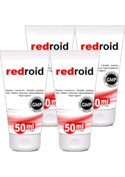 Redroıd Doğal Özel Masaj Bakım Kremi 50 ml x 4 Adet