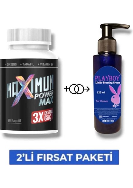 Maximum Power Erkeklere Özel Bölge Destekleyici 30'lu Mucizevi Libido Arttırıcı Krem 125 ml