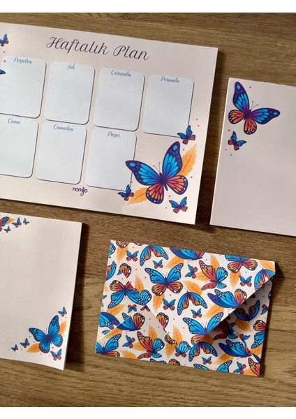 Planlayıcı Set Desenli 50 Yp. + Zarf