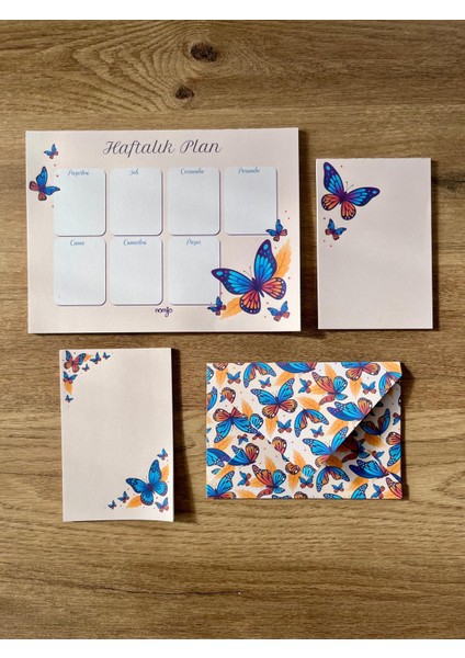 Planlayıcı Set Desenli 50 Yp. + Zarf modelleri