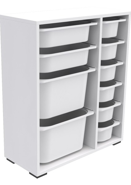 Zen 10 Sepetli Çok Amaçlı Mutfak Dolabı Beyaz 2D2K6U