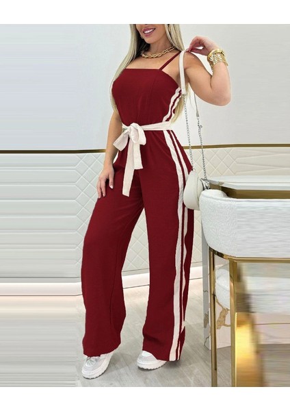 Kadın Ip Askılı Straplez Belden Kuşaklı Viskon Iki Iplik Tulum fiyatları