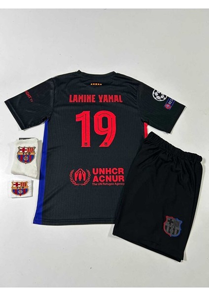 F.c B.a.r.c.e.l.o.n.a 2024/25 Yeni Sezon Lamine Yamal Deplasman Çocuk Forması (Armalı)