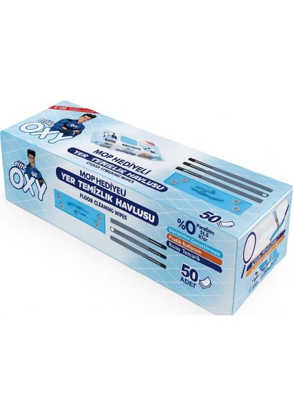 Mr.oxy Mopa Uyumlu Yer Temizlik Havlusu 50' Li ( Mop Hediyeli Set )