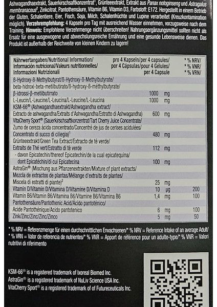 Mega Mass Amino Hmb - KSM66 120 Caps fiyatları