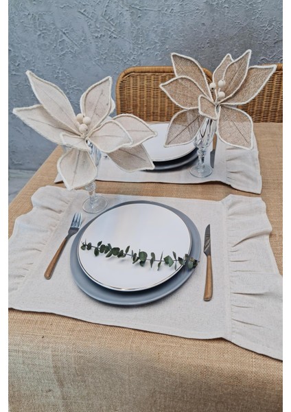 Amerikan Servisi Fırfırlı Retro 4 Lü