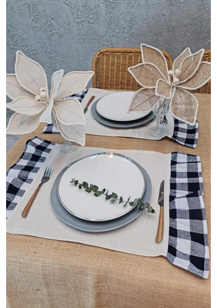 Amerikan Servisi Fırfırlı Retro 4 Lü