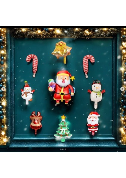 9’lu 16” Yılbaşı Set Folyo Balon modelleri