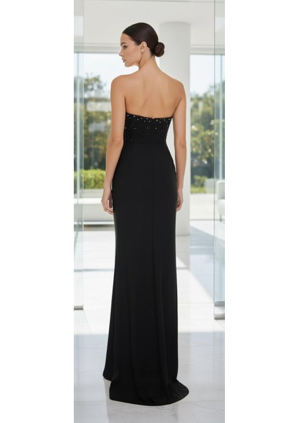 Inci ve Taş Detaylı Likralı Abiye Elbise fiyatları