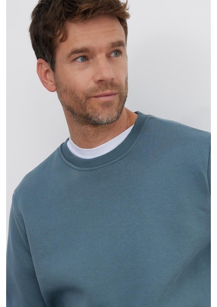 Unisex Relax Fit Rahat Kesim Pamuklu Yumuşak Dokulu Içi Polarlı Gri Bisiklet Yaka Sweatshirt fiyatları