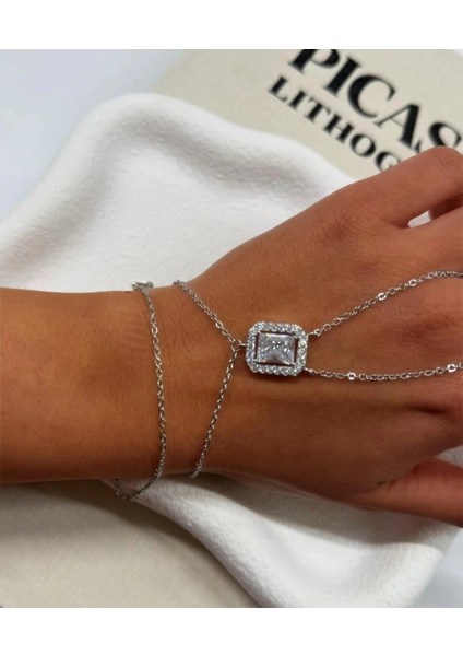 Ithal Özel Seri Baget Taşlı Şahmeran Gümüş