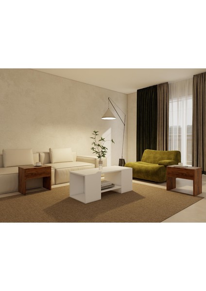 Lupo Orta Sehpa Amalfi Beyaz Renk modelleri