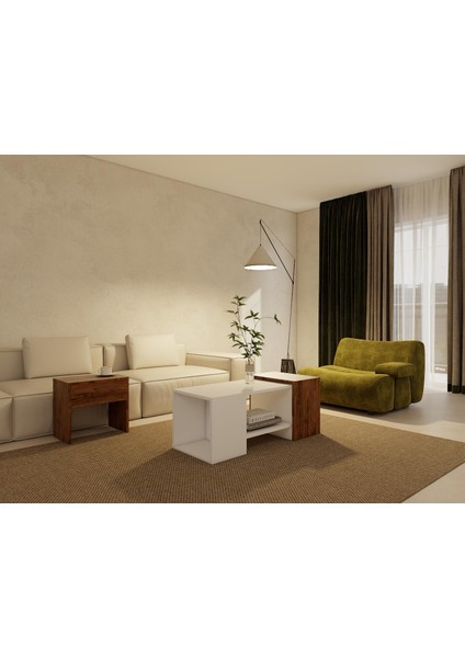 Lupo Orta Sehpa Amalfi Beyaz Renk fırsatları