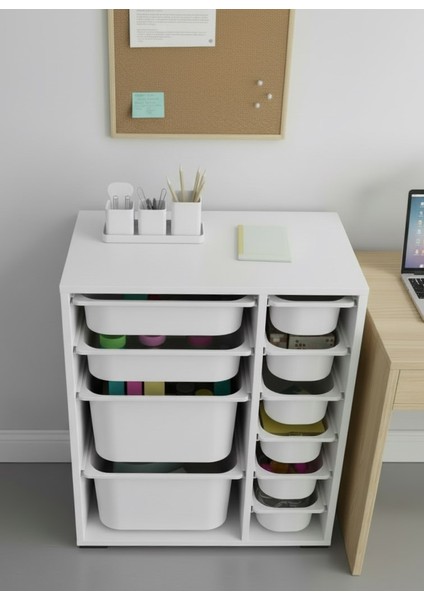 Zen 10 Sepetli Çok Amaçlı Ofis Dolabı Beyaz 2D2K6U fiyatları