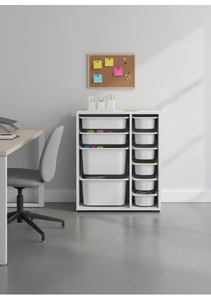 Zen 10 Sepetli Çok Amaçlı Ofis Dolabı Beyaz 2D2K6U modelleri