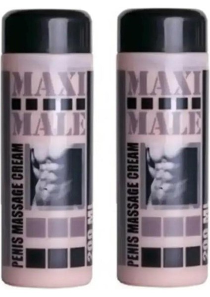 Süper Maxi Male Cream Erkekler Için Özel Bölge Büyütme Losyonu 200 ml x 2 Adet