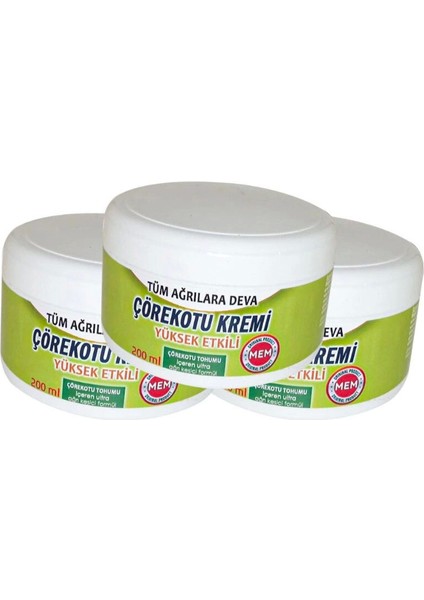 Süper Çörek Otu Kremi Green Box 200 ml - 3 Adet Rahatlatıcı Krem