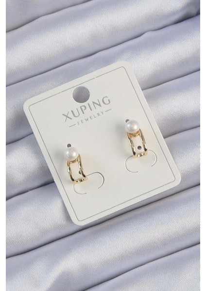 Bfs Xuping Gold Renk Inci Taşlı Halka Küpe