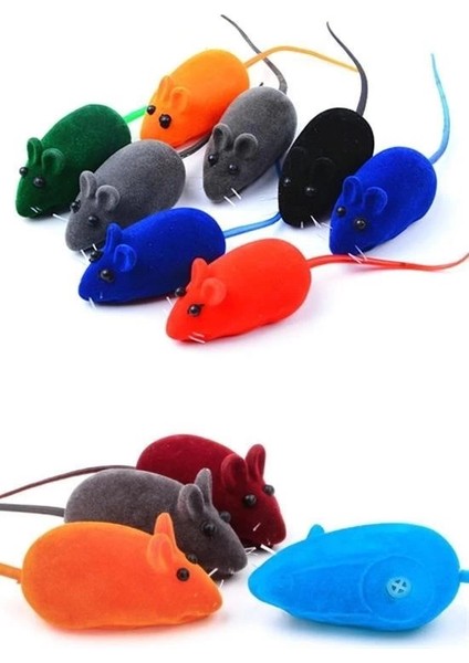 2li Evcil Hayvan Eğitim Sevimli Elastik Kedi Fare Yakalama Interaktif Sesli Eğitim Oyuncağı