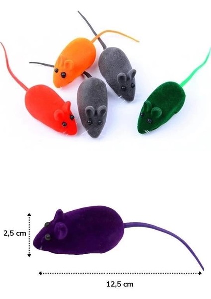 2li Evcil Hayvan Eğitim Sevimli Elastik Kedi Fare Yakalama Interaktif Sesli Eğitim Oyuncağı