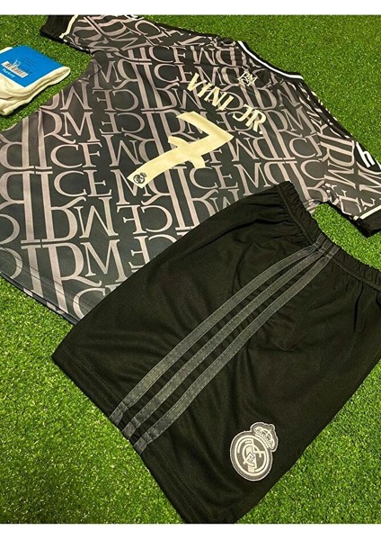 R.madridd 2024/25 Yeni Sezon Vini Jr. Alternatif Çocuk Forması 4'lü Set (Thırd Shirt) modelleri