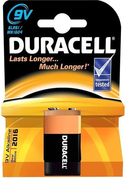 Duracell 9 Volt Alkalin Pil