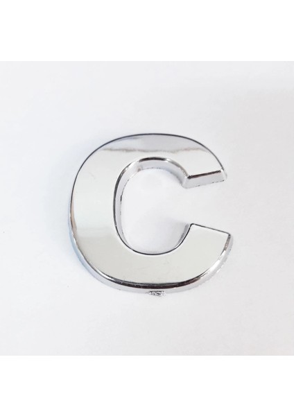 Cemax C Harfi 3,75 cm Krom Yapışkanlı