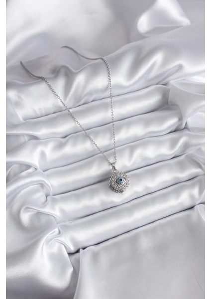 Bfs 316L Çelik Gold Renk Zirkon Taşlı Göz Model Kadın Kolye fiyatları