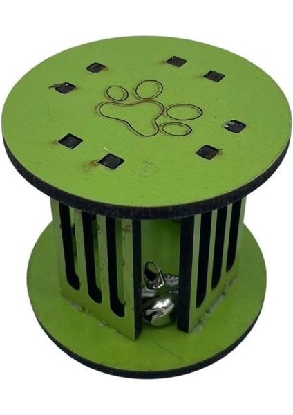 Mini Silindir Eğlenceli Renkli Sağlam Küçük Pati Izi Şekilli Kedi Oyuncağı