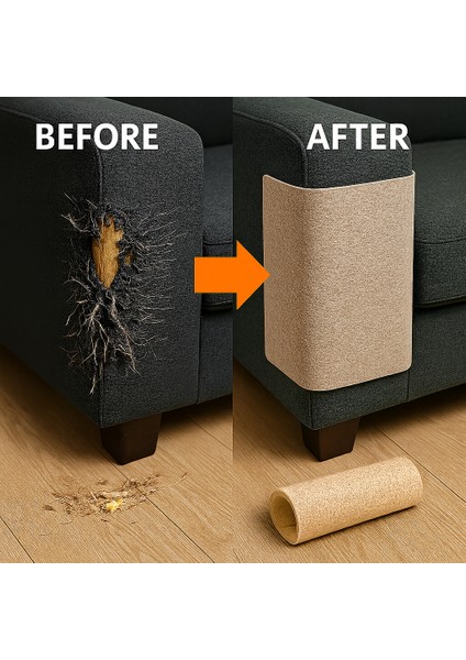 Keçe Kedi Koltuk Kanepe Tırmalama Koruyucu 20X50CM – Yapışkanlı Mobilya Köşe Koruma Halısı indirimleri