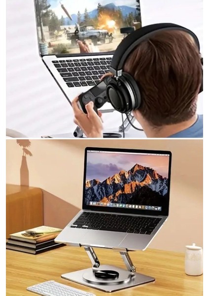 360 Derece Dönebilen Hava Aldıran Laptop Standı