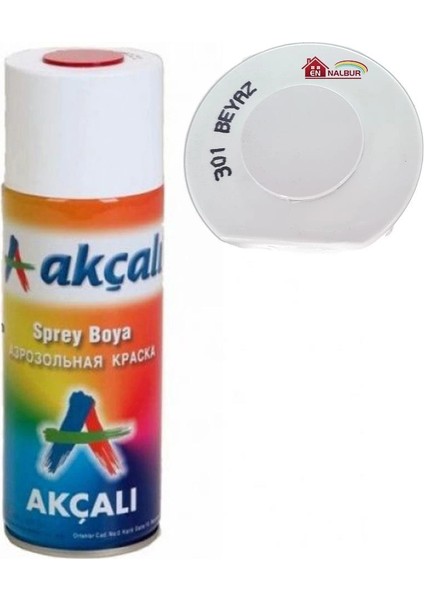 Akçalı Sprey Boya 400 ml 301 Parlak Beyaz