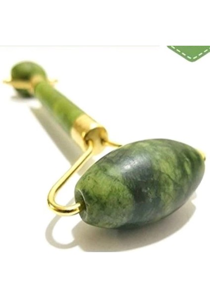 Özel Süngerli Kutusunda Kırılmaz Çift Taraflı 2li Cilt Yüz Masaj Aleti Jade Roller Yeşim Taş indirimleri