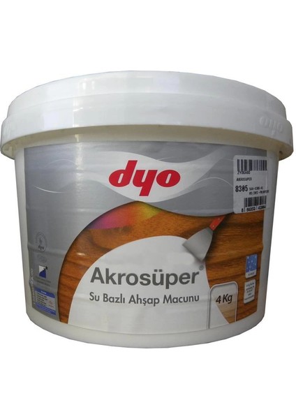 Dyo Akrosüper Ahşap Macunu 4 kg modelleri