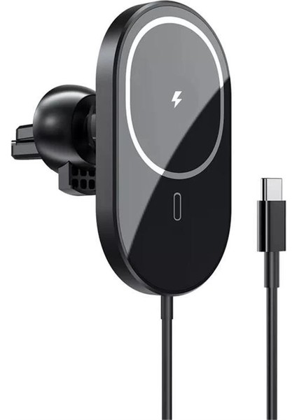 15W Mıknatıslı Takılabilen Hızlı Şarj Tüm Cihaz ve Araçlara Uyumlu Araç Içi Şarj Cihazı