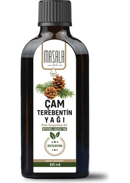 Çam Terebentin Yağı 100 ml – Doğal Uçucu Yağ Cam Şişe (Pinus Spp.)