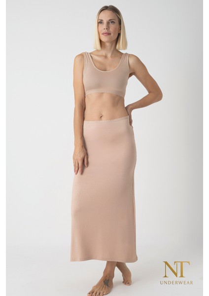 Bambu Uzun Etek Astarı, Maxi Jupon – Doğal Kumaş, Modern Kalıp. fırsatları