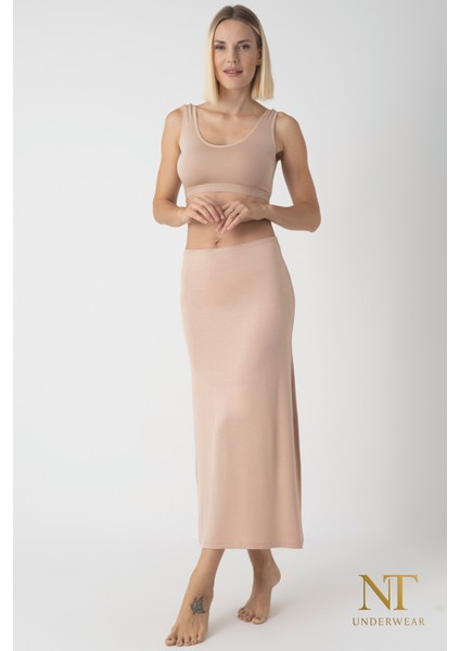 Bambu Uzun Etek Astarı, Maxi Jupon – Doğal Kumaş, Modern Kalıp. modelleri